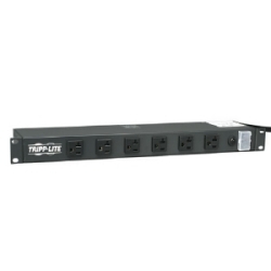 1U Rack-Mount Power Strip, 120V, 20A, L5-20P, 12 Outlets (6 Front-Facing, 6-Rear-Facing) 15-ft. Cord