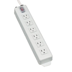 Power It| 6-Outlet Power Strip, 6-ft. Cord, Power Switch Cover, White Housing
