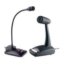 Desktop Microphone, unidirectional, push-talk/lock