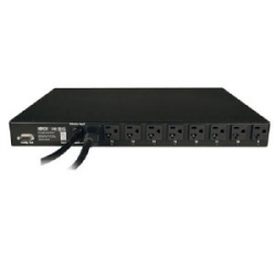 1.9kW Single-Phase ATS / Switched PDU, 120V (16 5-15/20R), 2 L5-20P / 5-20P Inputs, 2 12ft Cords, 1U Rack-Mount, TAA