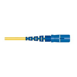 Fiber Optic Jumper, 2 fiber, SC Duplex to SC Duplex, Zipcord Tight-Buffered Cable, Riser, with 1.6 mm legs, Single-mode (OS2), 2 m