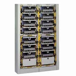 FDC Unit with capacity for (24) 6 inch FDC Connector Panels or Modules and (22) 0.2 inch (Type 2R, 2S, 2M) splice trays