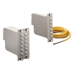 FDC Unit Connector Panel, ST Compatible adapters, 6-in, 6 fiber, Single-mode (OS2)