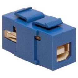 iSTATION(TM) USB 2.0 audio Video connector, A-to-B interface format, blue