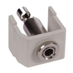 Audio Video Connector, 3.5mm Stereo Jack, Solder, 1-pack, white