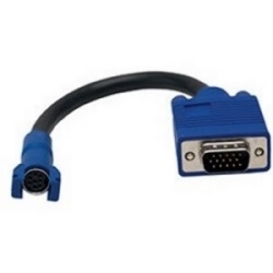 Audio/Video Connector, D-Sub, 15-Pin, Male 8-Pin to Female, 8&quot; Tail, Plenum
