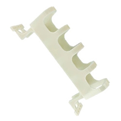 110 Horizontal Cord Manager, With Legs, 1.8&quot; H x 10.72&quot; W x 4.37&quot; D, Ivory