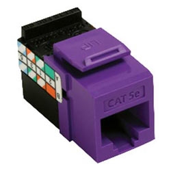GigaMax 5e QuickPort Connector, UTP Category 5e, 110 Style Termination, Universal Wiring, Purple