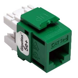 GigaMax 5e+ QuickPort Connector, Category 5e, Green