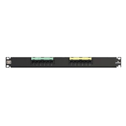 GigaMax 5e Universal Patch Panel, 12-Port, 1RU, Category 5e.