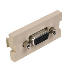 MOS Insert, HD 15 Video Connector, Female-to-Female, Ivory