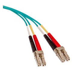 Fiber Patch Cord, 50/125 Laser Optimized Mulimode, Duplex, LC to LC, 2 Meters