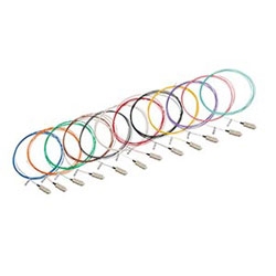 12-Fiber Individual Color-Coded LC SM Pigtail Kit, 3 Meters, Includes One of Each Color: Blue, Orange, Green, Brown, Slate, White, Red, Black, Yellow, Purple, Rose, Aqua