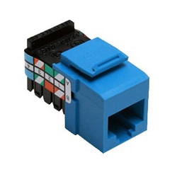 Category 3 QuickPort Connector, Universal Wiring, 110 Style Termination, 8P8C, Blue