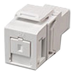 QuickPort Single-mode Simplex SC Fiber Optic Adapter Module, Zirconia Ceramic, White
