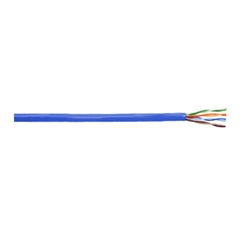 Plenum Copper Cable, 4 Pair, 24 AWG, Solid Annealed Plenum Copper Conductor, COBRA Category 5e+, Theroplastic/FRPVC, Grey Jacket, 1000 FT. Pull-box