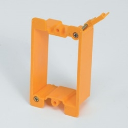 Single Gang Plastic Faceplate Mounting Bracket for Low Voltage Applications, 3/4&quot; Maximium Wall Thicklness