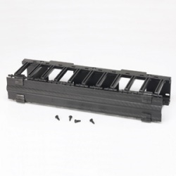 RCM+ Horizontal Cable Manager with Cover, Single Sided, 2RUHx19&quot;Wx5.5&quot;D, Flat Black