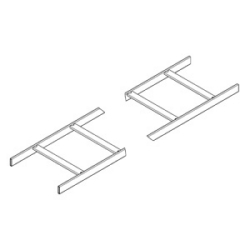 Cable Runway/Ladder Rack, Straight Section, 119.5&quot;Lx12&quot;Wx1.5&quot;H, Flat Black