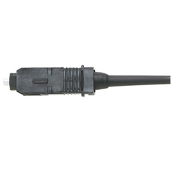 SC Simplex Connector, OptiCam Composite Ferrule, 50/125µm Multimode, For 900µm Buffered Fiber Installation, Black Boots