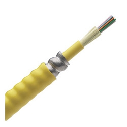 12-Fiber (OS1) Single-mode Cable, InDoor Plenum Aluminum Interlocking