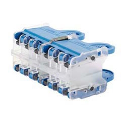 QuickNet Plug Pack Accepts Twelve Panduit RJ45 Modular Plugs, Blue