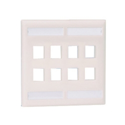 Flush Mount Screw-on Faceplates With Labeling, Electric Ivory