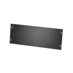 Blank Filler Panel, Powder Coated Black, Aluminum, 483 MM W x 3 MM D x 45 MM H, Flat, 1RU, For 19&quot; EIA Rack and Cabinet