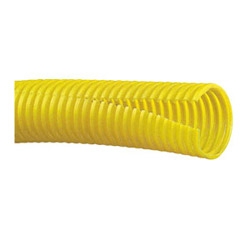 Corrugated Loom Tubing Slit, Polyethylene, 0.75&quot; (19.1mm) X 100&#8217; (30.5m), Yellow