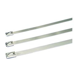 Stainless steel cable tie, Standard, 26.8&quot; (679mm), .010&quot; (.25mm) thick, Pack of 100