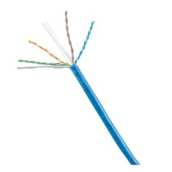 Copper Cable, Premium Category 6, 4-Pair, 23 AWG, UTP, CMP, Blue, 1000ft/305m