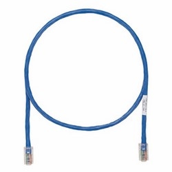 24 AWG, 4 pair stranded, Modular cable assembly, Cat 5e T568A/B wiring 3 feet PowerSum color blue